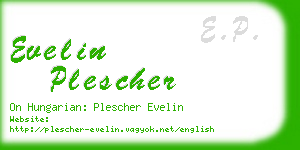 evelin plescher business card